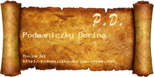 Podmaniczky Dorina névjegykártya